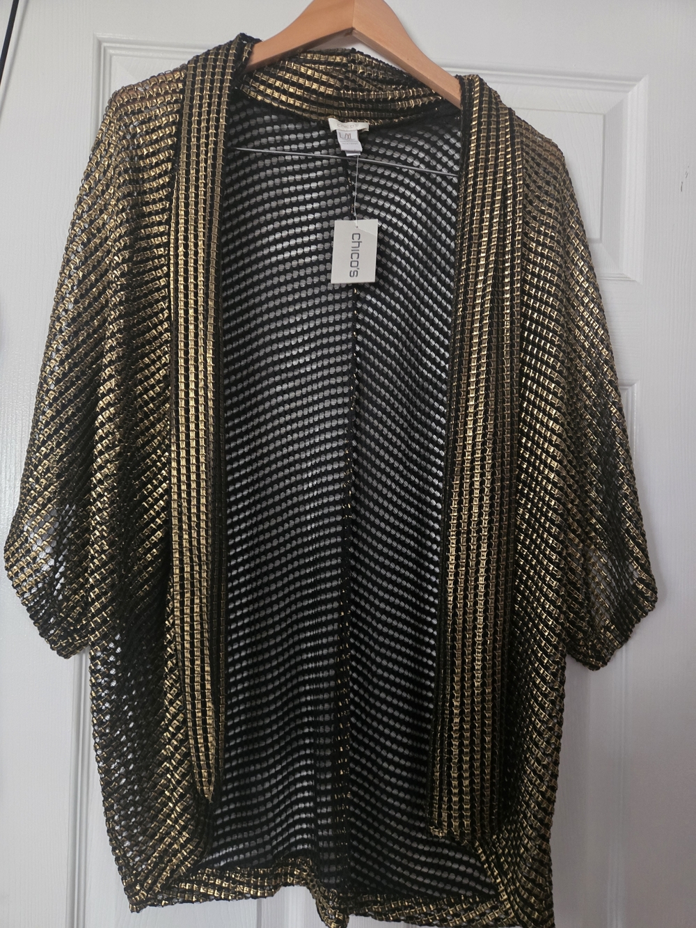 NWT Chico's Golden Spinx Cocoon Cover